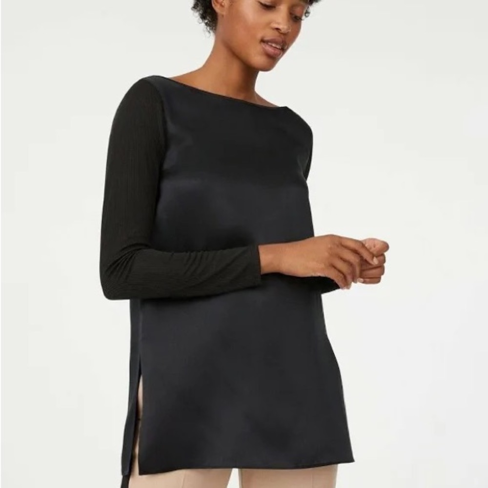 Club Monaco black long sleeve top